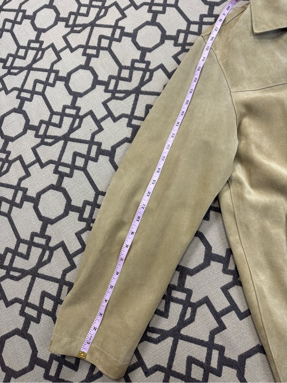 Vintage Y2K Banana Republic Men’s Suede Leather Blazer Jacket Tan Beige L - Picture 15 of 17